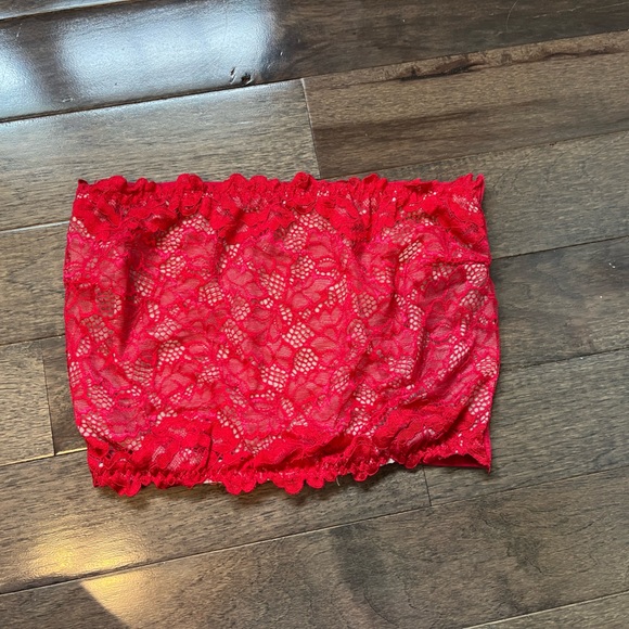 Dynamite Red lace bandeau top - Picture 1 of 3